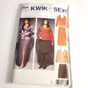 VTG Kwik Sew 3656 Mid & Maxi Skirt & Jacket Pattern Uncut Plus Size 1X-4X Modest
